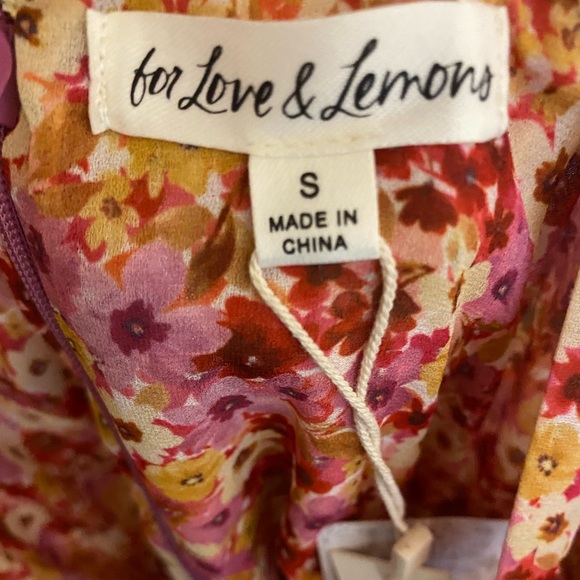 Final price! NWT For Love and Lemons Felicia Floral Print Dress -S - Picture 3 of 8
